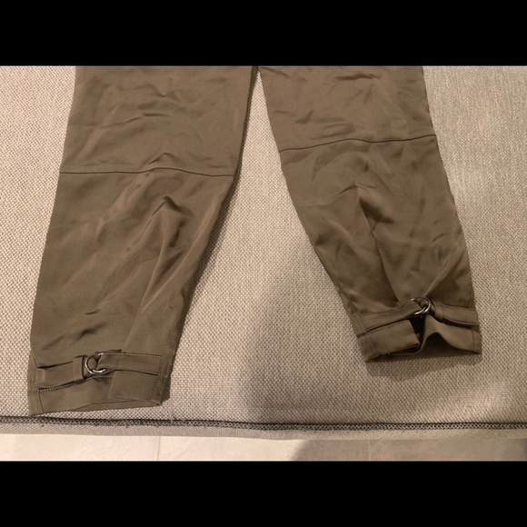 Theory silky tapered olive pants - Picture 6 of 6